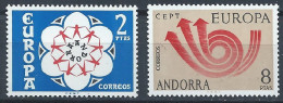 Andorre Espagnole YT 77-78 Neuf Sans Charnière - XX - MNH Europa 1973 - Neufs