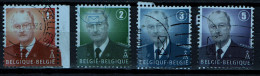 België OBP 3695/3698 King Albert II - New Definitive Issue. Number In Circle As Value - Used Stamps