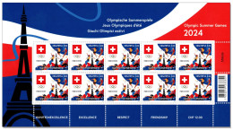 Switzerland 2024 (2/24) Olympische Sommerspiele - Jeux Olympiques D’été Paris - Olympic Games  MNH ** Sheet - Ungebraucht