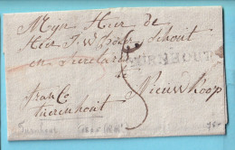 PRECURSEUR Sans Cont.1825 Griffe TURNHOUT ! R - 1830-1849 (Independent Belgium)