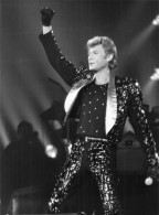 JOHNNY HALLYDAY 1984 ZENITH A LA GENERALE DU SPECTACLE PHOTO DE PRESSE ORIGINALE 24X18CM R1 - Famous People