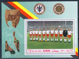 Ajman 1969 Mi# Block 84 A ** MNH - German National Football Team / Soccer - Otros & Sin Clasificación