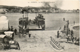 TUNISIE - BIZERTE - 22 - Le Bac Arrivant à Zarzouna - L'Amirauté - Collection Régence. Leroux Alger. Calèche, Diligence. - Tunesien