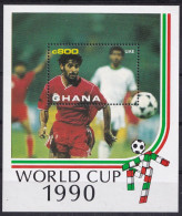 Bloc Ghana World Cup 1990 Football  Neufs Sans Charnières ** - Ghana (1957-...)