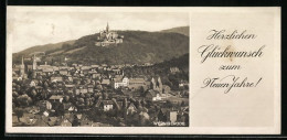 AK Wernigerode, Ortsansicht Mit Schloss  - Wernigerode
