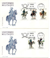 ESPAÑA SPAIN SPD FDC UNIFORMES MILITARES 1977 MILITAR SOLDADO SOLDIER - Militares