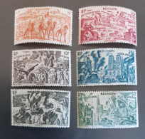 Réunion 1946 Yvert 36, 37, 38, 39, 40, 41 MNH - Luchtpost