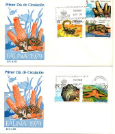 ESPAÑA SPAIN SPD FDC FAUNA CANGREJO ESPONJA ESCORPION ESTRELLA CRAB SCORPIO STARFISH - Autres & Non Classés