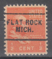 USA Precancel Vorausentwertungen Preo Locals Michigan, Flat Rock 703 - Precancels