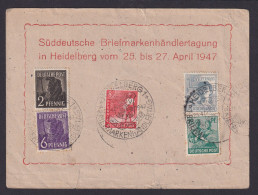 All. Besetzung Postkarte Philatelie Süddeutsche Briemarkenhändlertagung - Autres & Non Classés