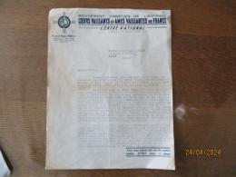 MOUVEMENT CHRETIEN DE L'ENFANCE COEURS VAILLANTS ET AMES VAILLANTES DE FRANCE COURRIER DU 11 JUILLET 1947 - Religion &  Esoterik