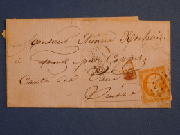 DN12 FRANCE  LETTRE RR 1865   AU CANTON DE VAUD SUISSE  VIA LAUSANNE + NAP. 40C   +AFF. INTERESSANT++ - 1849-1876: Classic Period