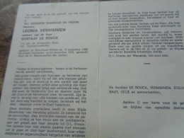Doodsprentje/Bidprentje  LEONIA VERNIMMEN   St Kruis Winkel 1885-1975  (Wwe Gustaaf DE ROUCK) - Religion & Esotericism
