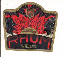 Etiquette Rhum Vieux -  Imprimeur G.Jouneaul - Vers 1930 - - Rhum
