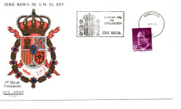 ESPAÑA SPAIN SPD FDC 1992 BASICA DE JUAN CARLOS I - Covers & Documents