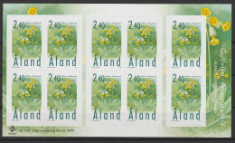 Aland Finlande 1999 2 Carnets Emission Commune Primevère Primrose Primavera 2 Booklet Aland Finland Joint Issue - Emisiones Comunes