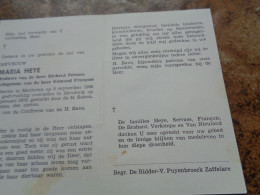 Doodsprentje/Bidprentje  MARIA HEYE   Mechelen 1908-1976 Mendonk (Wwe R. Serraes/Echtg E.François) - Godsdienst & Esoterisme