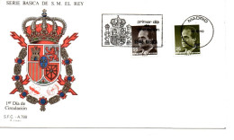 ESPAÑA SPAIN SPD FDC 1990 BASICA DE JUAN CARLOS I - Cartas & Documentos