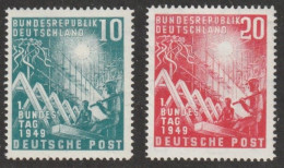 BRD: 1949, Mi. Nr. 111-12, Eröffnung Des Ersten Deutschen Bundestages, Bonn.   **/MNH - Nuovi