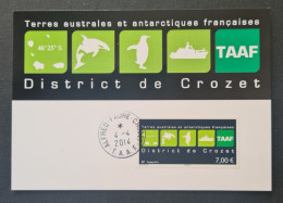 TAAF,  Timbre Numéro 709 Oblitéré De CROZET Le 4/4/2014. - Cartas & Documentos