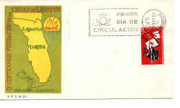 ESPAÑA SPAIN SPD FDC 1965 ESTABLECIMIENTO EN FLORIDA EMISION CONJUNTA CON ESTADOS UNIDOS USA - Gezamelijke Uitgaven