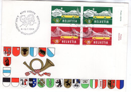 FDC 8-10 Juli 1966 ,  Nationale Jugend-Briefmarken-Ausstellung In Luzern - FDC