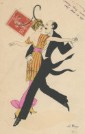 Le Tango Tango Dancers Art Card - Argentinien