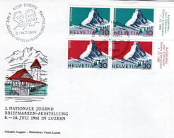 FDC 8-10 Juli 1966 ,  Nationale Jugend-Briefmarken-Ausstellung In Luzern - FDC