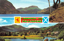R526611 Greetings From Callander. Loch Lubnaig. River Teith And Ben Ledi. E. T. - Welt