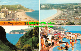 R526872 Greetings From Seaton. From West Cliff. The Chine. Photo Precision Limit - Welt