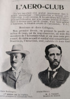 1899  L'AÉRO CLUB - FUSION ENTRE L'AÉROSTIC CLUB ET L'AÉRO CLUB - LA VIE AU GRAND AIR - Magazines - Before 1900