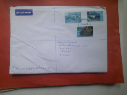 Tristan Da Cunha Enveloppe, Shotfin Maco, Blue Shark, Coral Species - Tristan Da Cunha