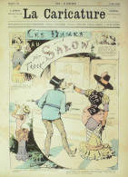 La Caricature 1883 N°176 Ces Dame Du Salon Trock Joueur Du Billard Sorel Robida - Tijdschriften - Voor 1900