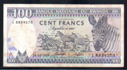 659-Rwanda 100fr 1989 L685 - Ruanda