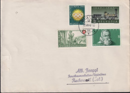 1948 Schweiz Brief, Mischfrankatur Zum:CH 277+281+B38+W25w, Mi:CH 484+496+508+492x - Lettres & Documents