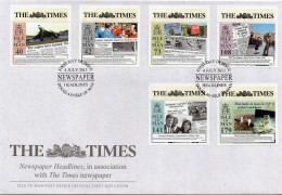 ISLE OF MAN 2013 225th Anniversary Of The Times Newspaper FDC - Isle Of Man