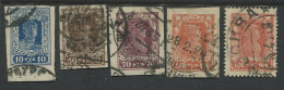 Russia:Used Stamps Soldiers And Workers, Full Serie And 100 Roubles 14:14½, 1922 - Used Stamps