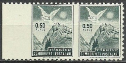 Turkey; 1952 Postage Stamp ERROR "Partially Imperf." - Unused Stamps