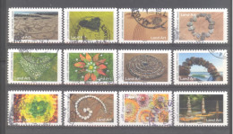 France Autoadhésifs Oblitérés N°2375/2386 (Série Complète : Land Art) (lignes Ondulées) - Used Stamps