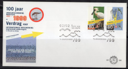 Netherlands FDC 1999 / 398 100 Years Bird Protection Spoonbill Bird Migration - FDC