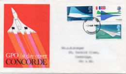 GREAT BRITAIN 1969 First Flight Of Concorde FDC - 1952-1971 Em. Prédécimales