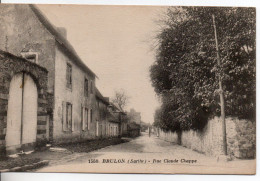 Carte Postale Ancienne Brulon - Rue Claude Chappe - Brulon