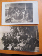 2 Cartes Photo - CAMP DE PRISONNIER à MARIENBERG - WÜRZBURG - CHORALE - GROUPE DE SOLDATS - Guerre 1914-18