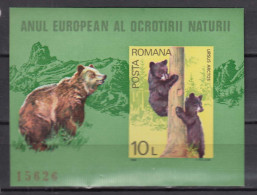 Romania 1980 - Wild Animals: Brown Bears, Mi-nr. Bl. 168 Imperforated, MNH** - Ungebraucht