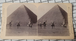 Chéops, La Plus Grande Des Pyramides. Egypte. Underwood Stéréo - Visionneuses Stéréoscopiques