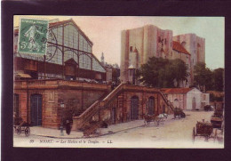 79 - NIORT - LES HALLES ET LE DONJON - ATTELAGE - COLORISÉE  - Niort