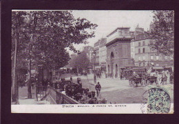 75 - PARIS 10 - PORTE SAINT-MARTIN - ANIMÉE - ATTELAGE  - Paris (10)