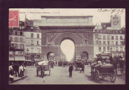 75 - PARIS 10 - PORTE SAINT-MARTIN - ATTELAGE - ANIMÉE  - Paris (10)