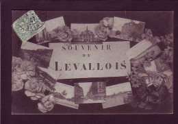 92 - LEVALLOIS-PERRET - FLEURS - SOUVENIR DE LEVALLOIS - MULTIVUES  - Levallois Perret