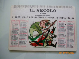 Calendario Tascabile "IL SECOLO D'ITALIA Anno 1965" - Petit Format : 1961-70